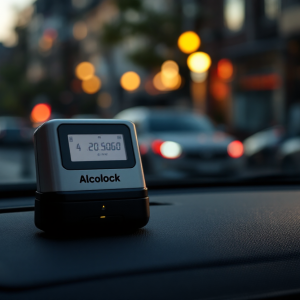 Immagine di un alcolock installato in un'auto