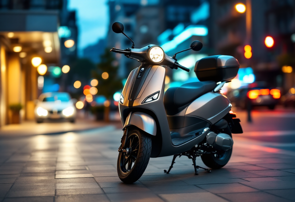Piaggio Beverly 310 2025 in esposizione con nuove caratteristiche
