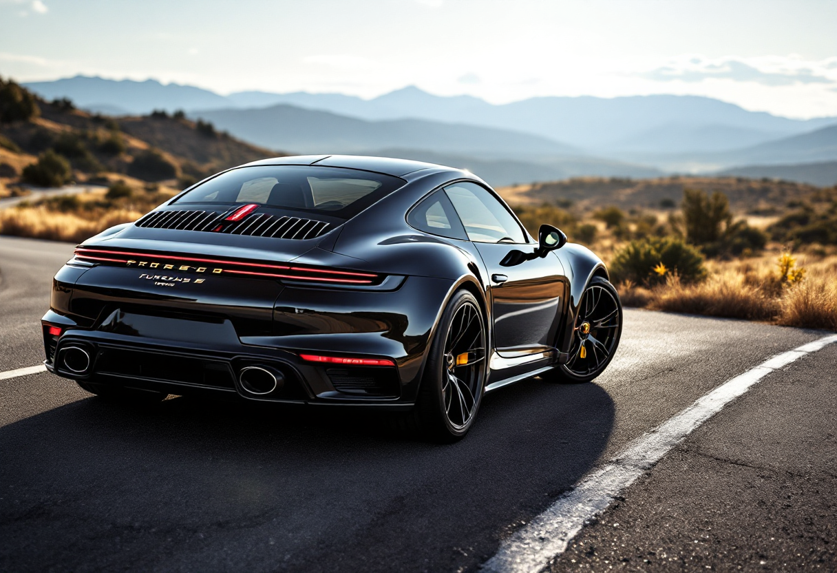 Nuova Porsche 911 Turbo S facelift 2026 in azione