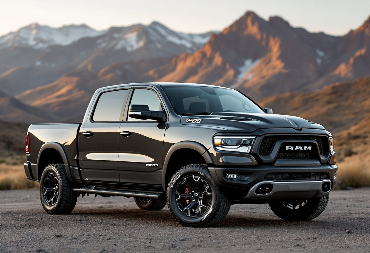 Ram 1500 RHO Mopar '25 in un contesto sportivo e moderno