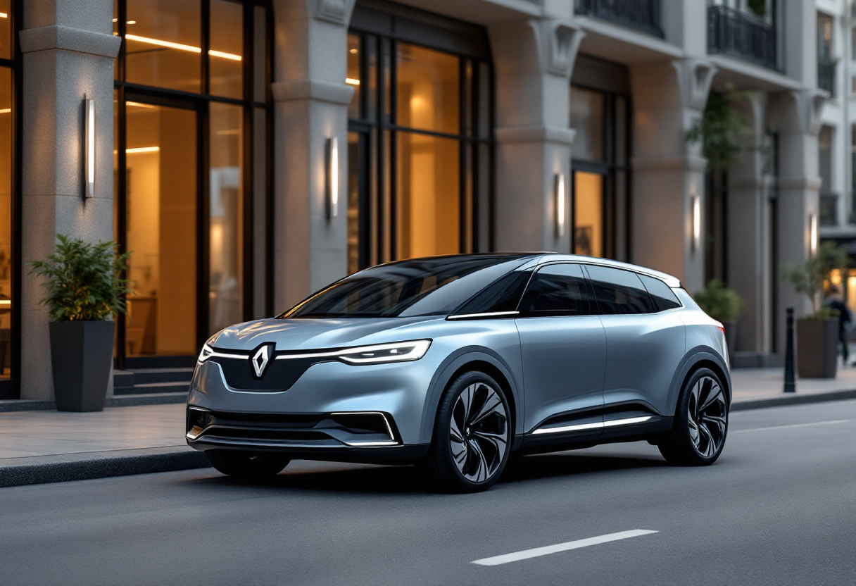 Renault Espace 2025, SUV ibrido a 7 posti in movimento