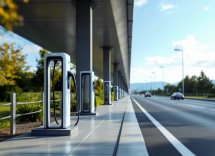 Stazione di ricarica per auto elettriche in autostrada