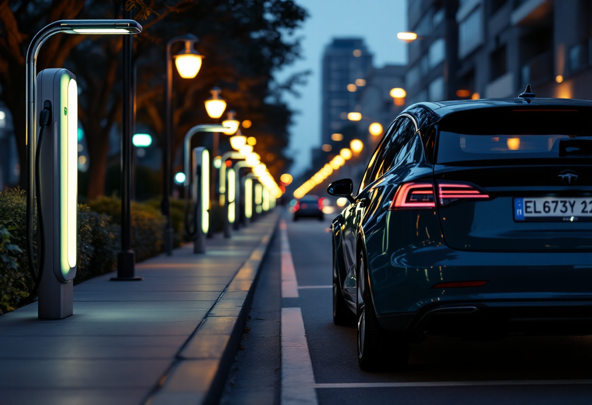 Auto elettriche in ricarica gratuita nel 2025