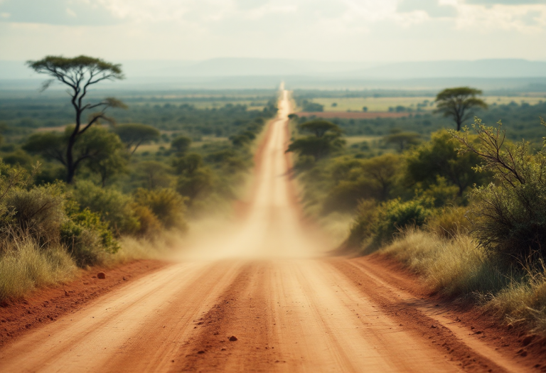 Auto da rally in azione durante il Safari Rally Kenya