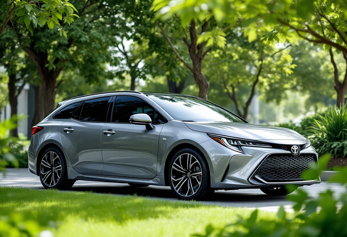 Toyota Corolla Touring Sports 2025 in un ambiente urbano