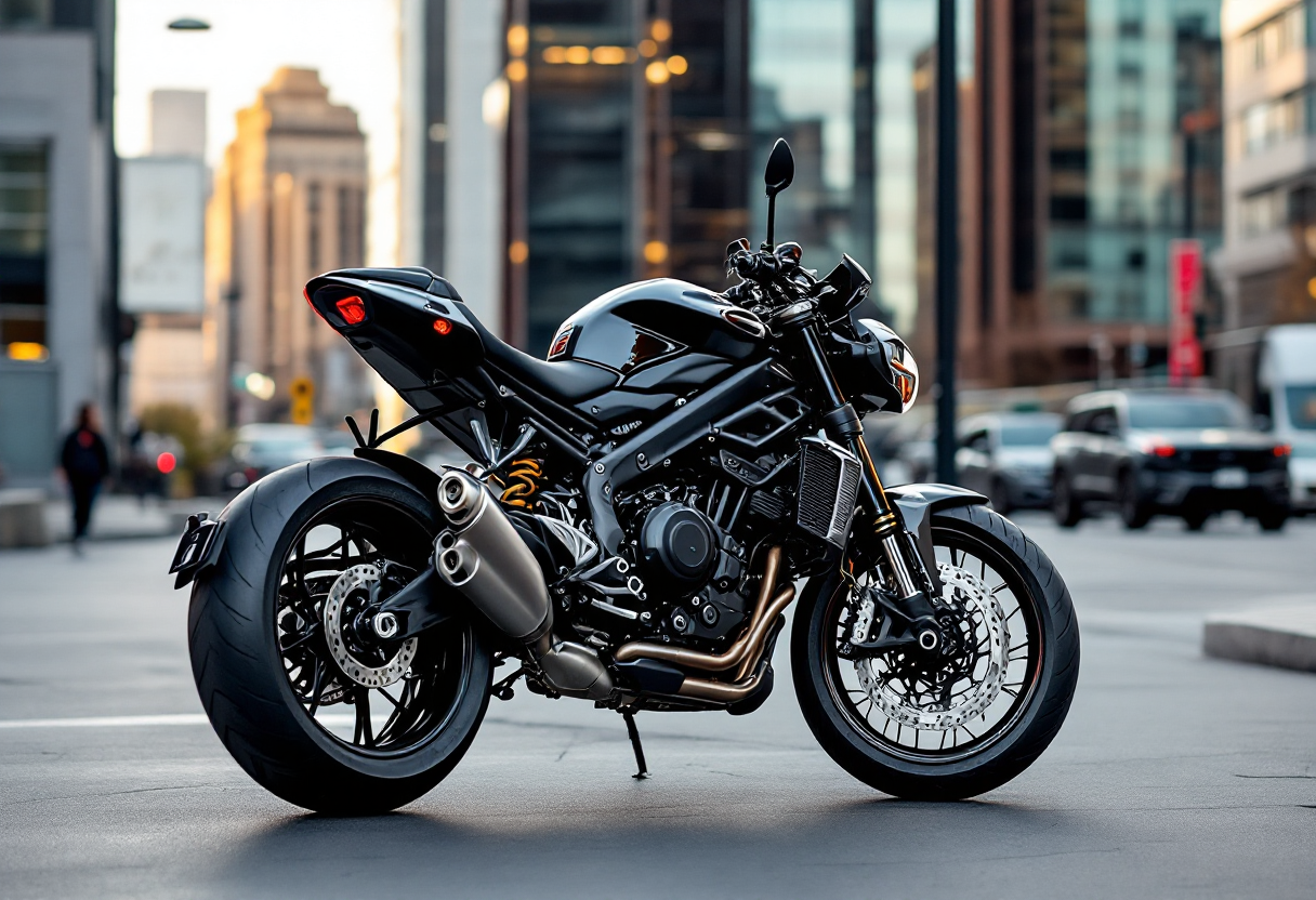 Triumph Speed Triple RS 2025 in azione su strada