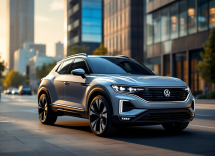 Volkswagen T-Roc 2025 in un ambiente urbano moderno