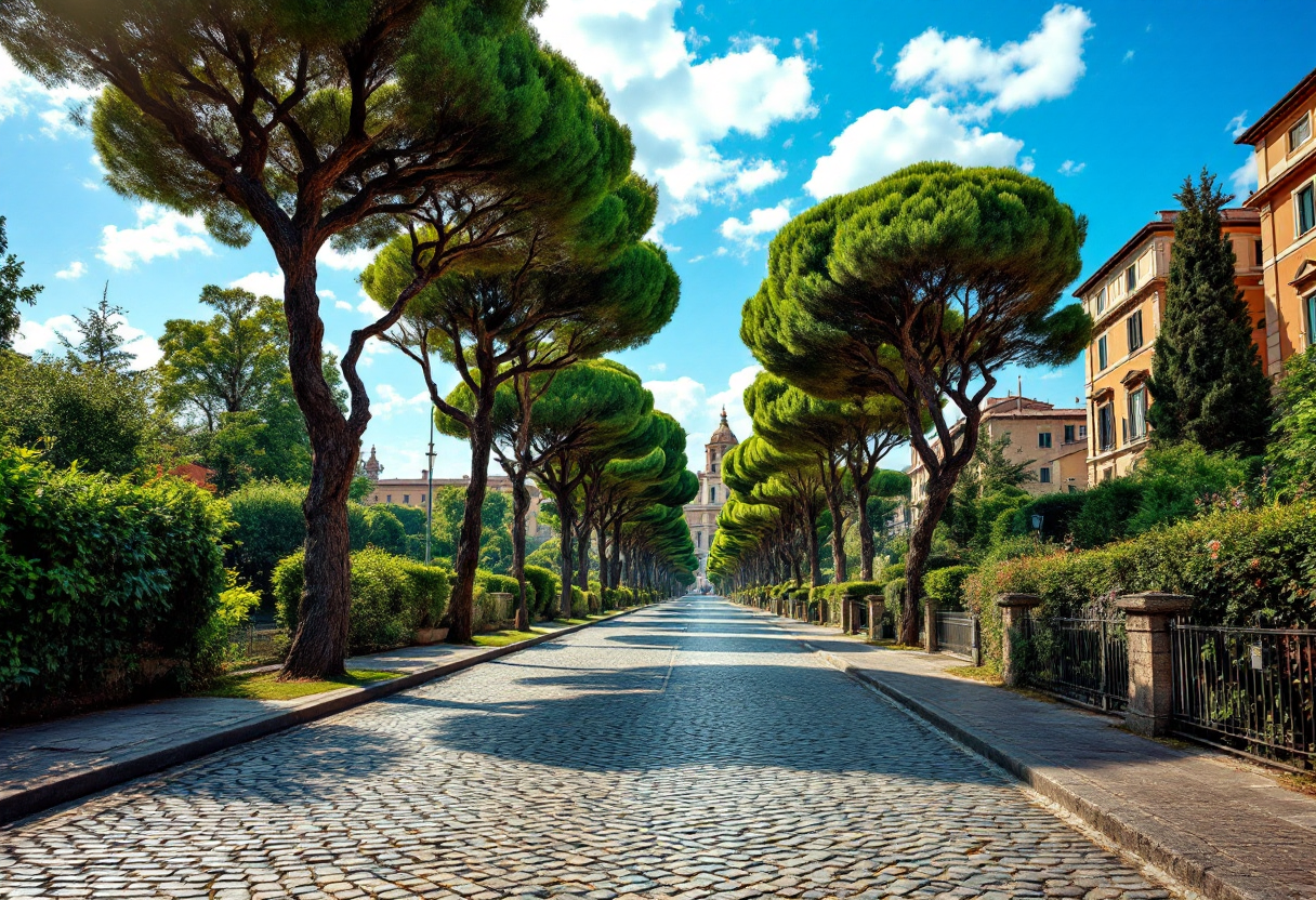 Partecipanti alla Appia Run 2025 che corrono a Roma
