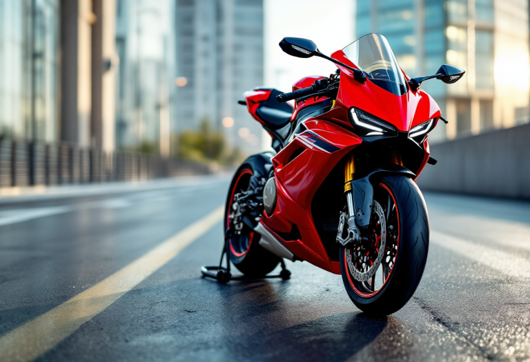 Aprilia RSV4 2025 in esposizione con dettagli tecnici