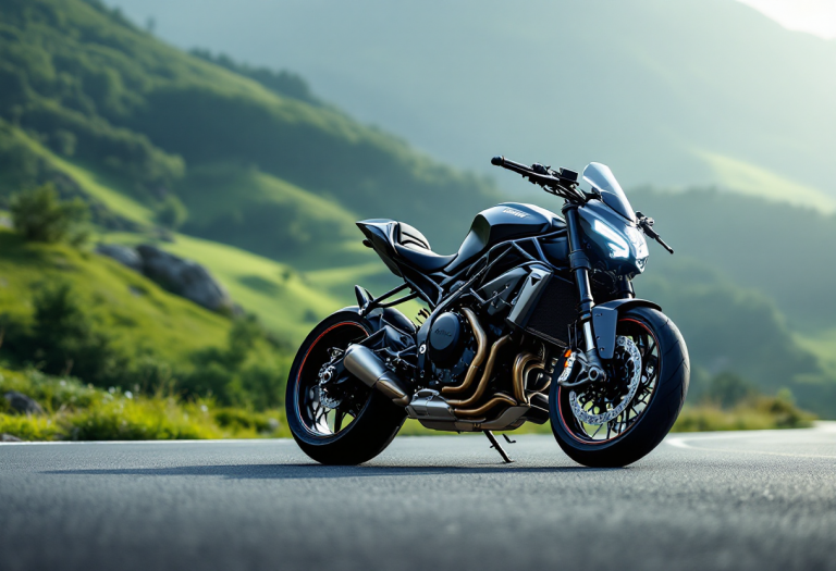 Aprilia Tuono 6 Factory in esposizione con dettagli