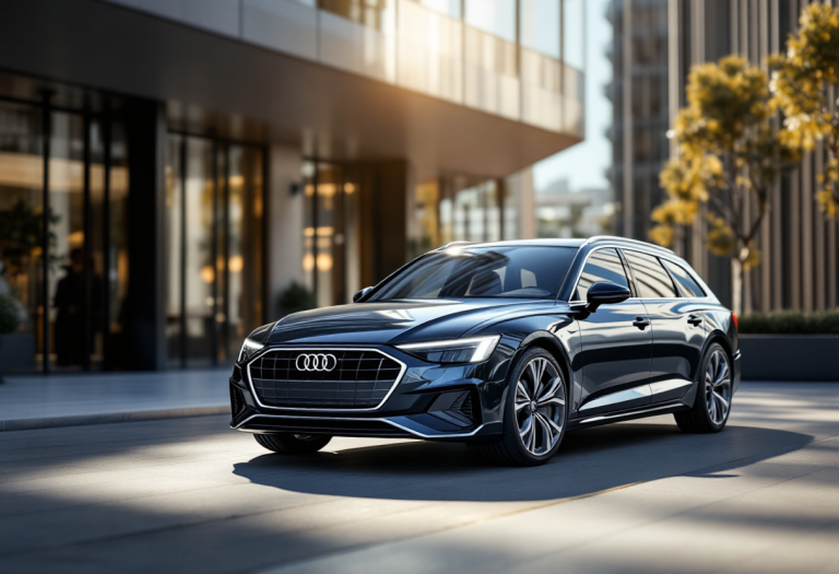 Audi A6 Avant esposta alla Milano Design Week 2023