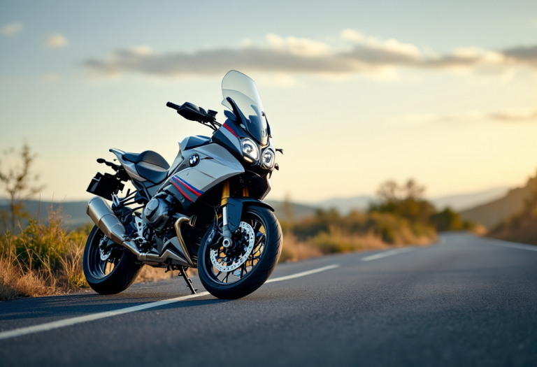 Nuova BMW R 1300 R in un paesaggio urbano moderno