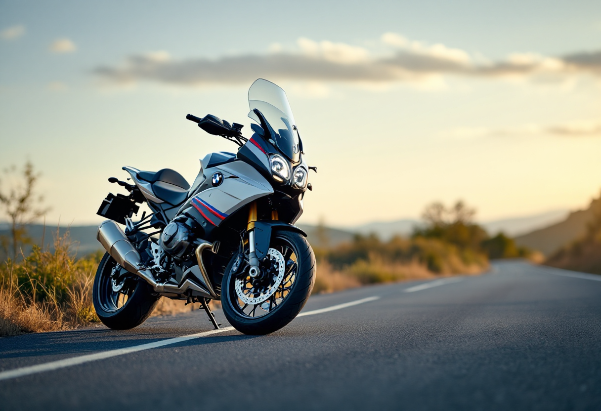 Nuova BMW R 1300 R in un paesaggio urbano moderno