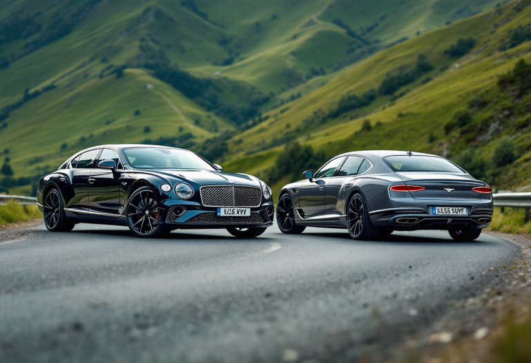 Nuovo Bentley ibrido plug-in V8 in un ambiente elegante