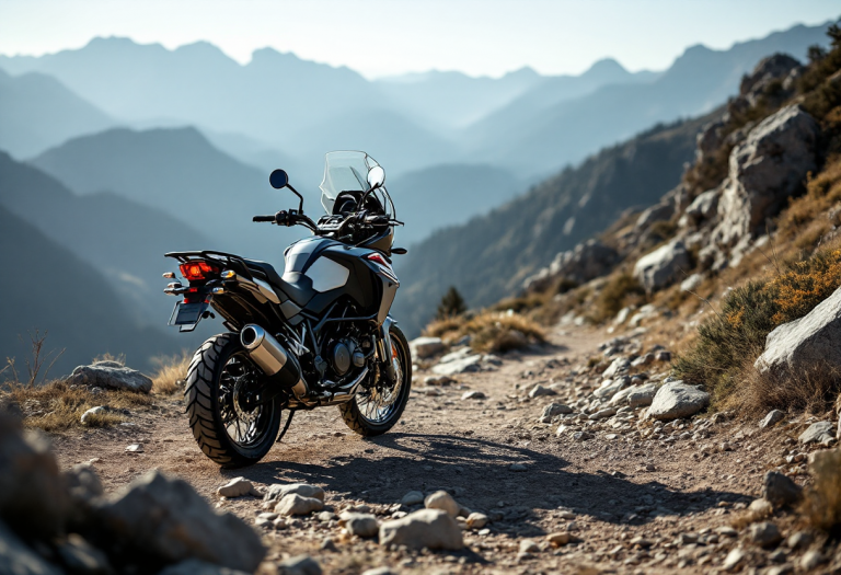 CFMOTO 700MT ADV in azione su un sentiero avventuroso