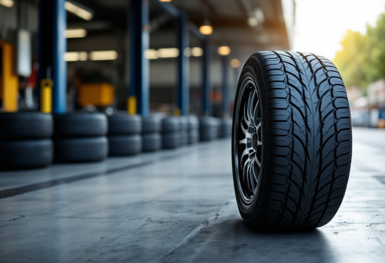 Gomme auto pronte per il cambio per sicurezza stradale