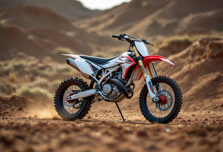 Ducati Desmo450 MX in azione su un percorso off-road
