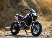 Ducati Desmo450 MX in azione su un percorso off-road