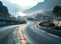 Auto da corsa della Formula E in azione a Monte Carlo