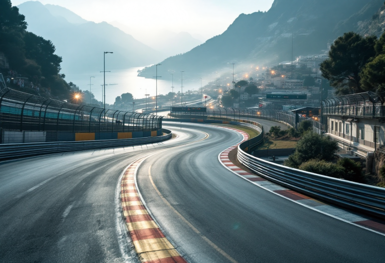 Auto da corsa della Formula E in azione a Monte Carlo