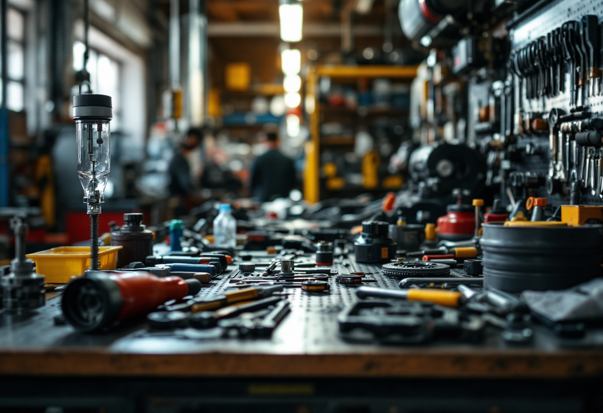 Frizione auto in fase di ingrassaggio