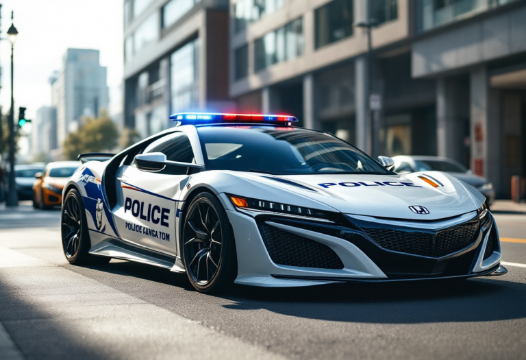 Honda NSX della polizia giapponese in azione