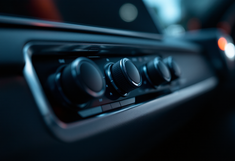 Interno di un'auto Hyundai con comandi fisici evidenti