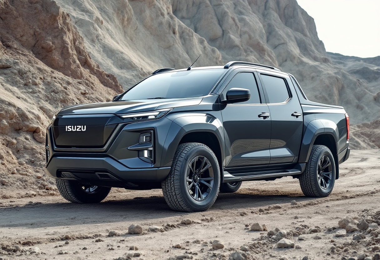 Isuzu D-Max EV in azione come pick-up elettrico