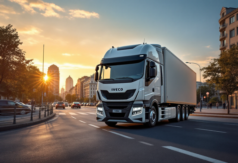 Iveco S-Way in azione durante il Tour 2025