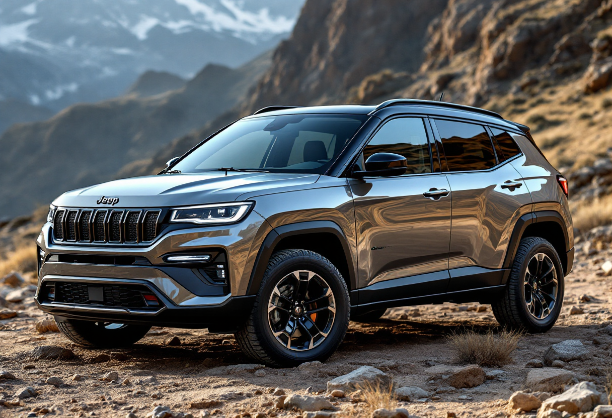 Jeep Avenger 4xe in azione su un terreno accidentato