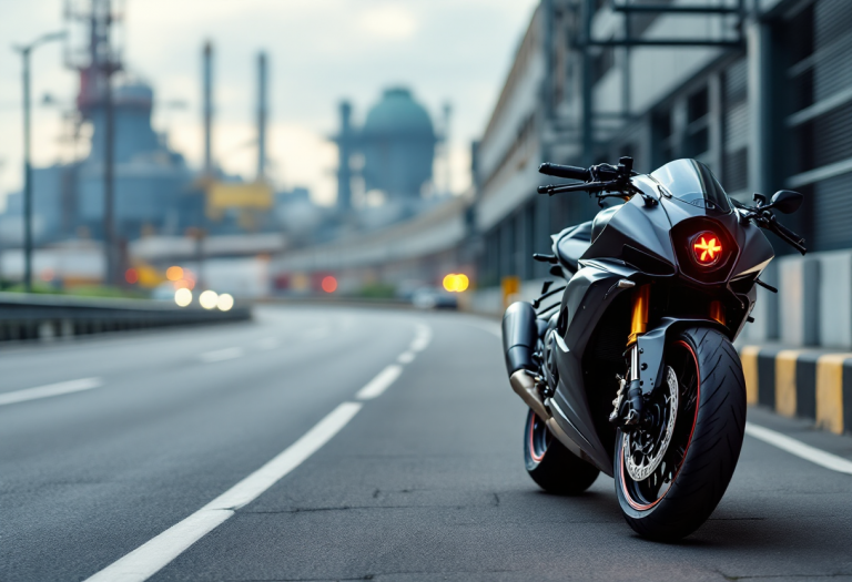 Kawasaki Z900 in azione su strada