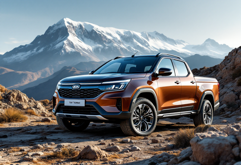 Kia Tasman Weekender in un paesaggio avventuroso