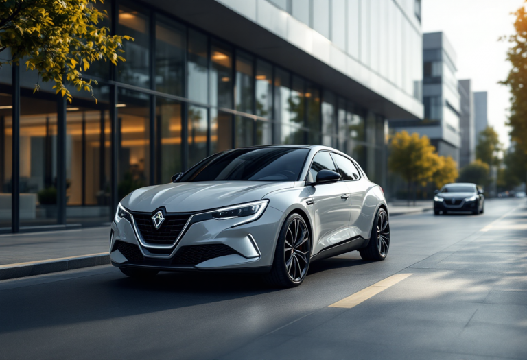 Lancia Ypsilon 2025 in un paesaggio urbano moderno