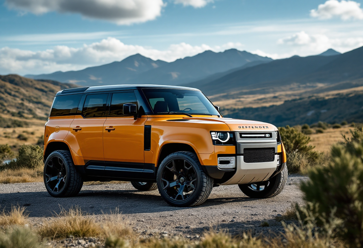 Land Rover Defender 90 Concept 001 in un ambiente elegante