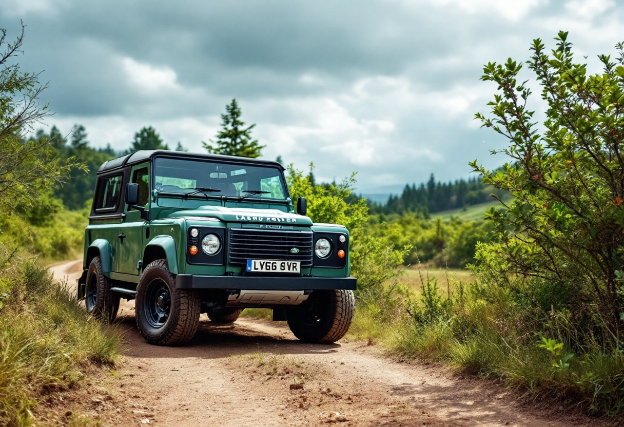 Nuova Land Rover Defender V8 Soft Top in azione