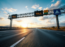 Segnale stradale di pedaggio autostradale non pagato