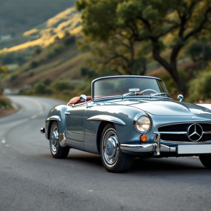 Mercedes-Benz 190 SL in un contesto elegante e sportivo