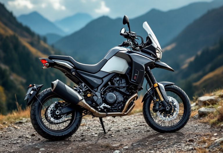 Moto Morini X-Cape 700 in azione su un sentiero avventuroso