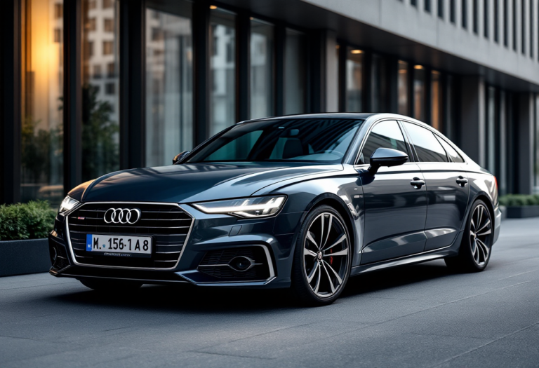 Audi A6 berlina in un contesto elegante e moderno