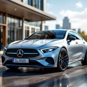 Mercedes CLA 2025 in un contesto urbano moderno