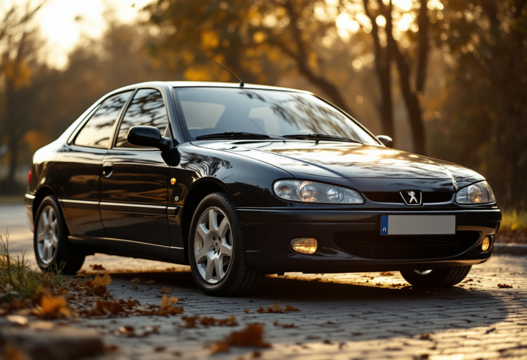 Peugeot 406 in un contesto elegante e sportivo