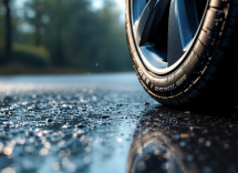 Pneumatico Pirelli P Zero E ecologico su sfondo naturale