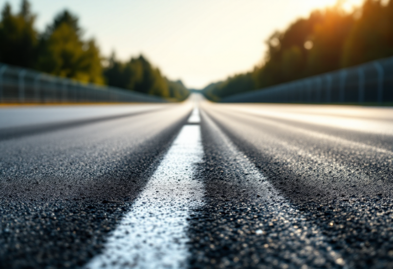 Pneumatici estivi per auto sportive in prova su pista