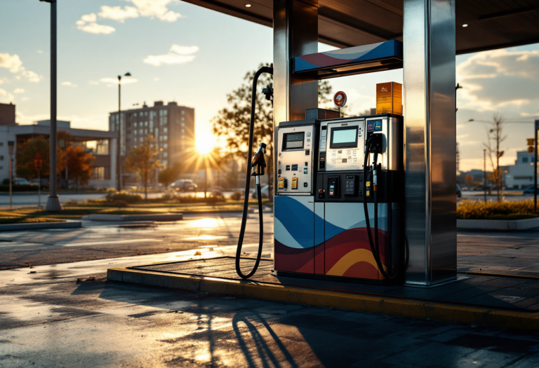 Distributore di carburante con polizze catastrofali