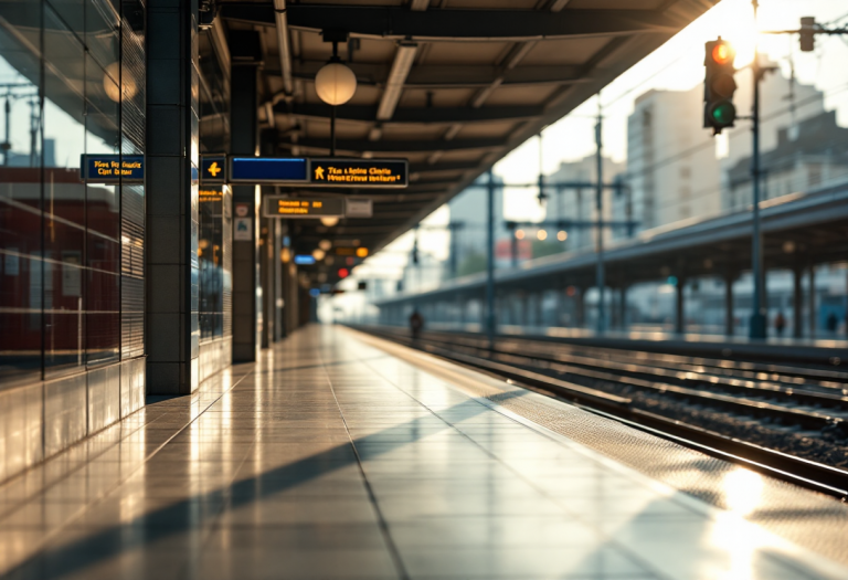 Viaggiatori in stazione dopo la revoca dello sciopero ferroviario