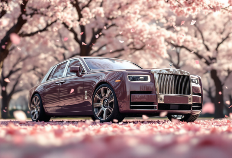 Immagine della Rolls-Royce Phantom Cherry Blossom in un contesto lussuoso