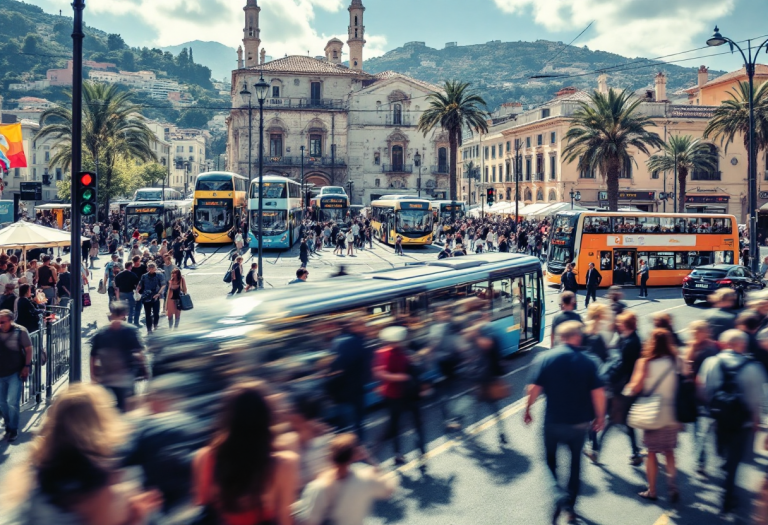 Manifestazione per scioperi mezzi pubblici a Genova e Palermo