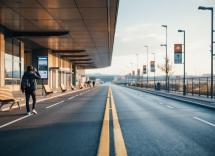 Taxi in attesa all'aeroporto di Bari per trasferimenti