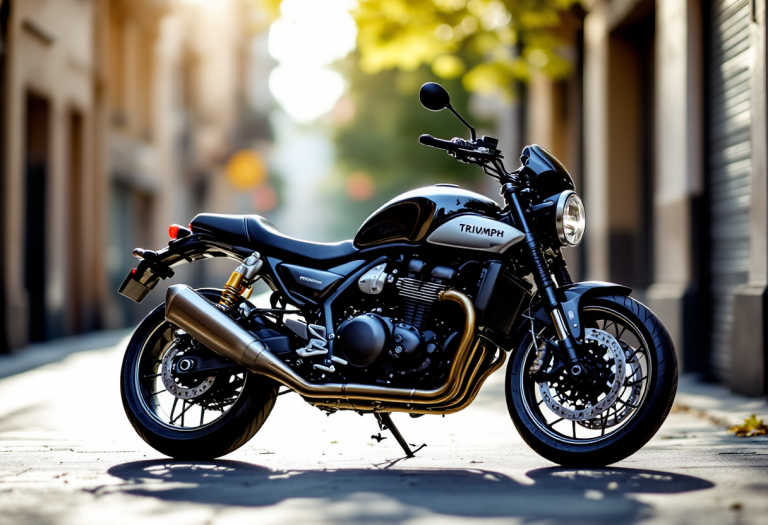 Triumph Trident 660 2025 in un ambiente urbano