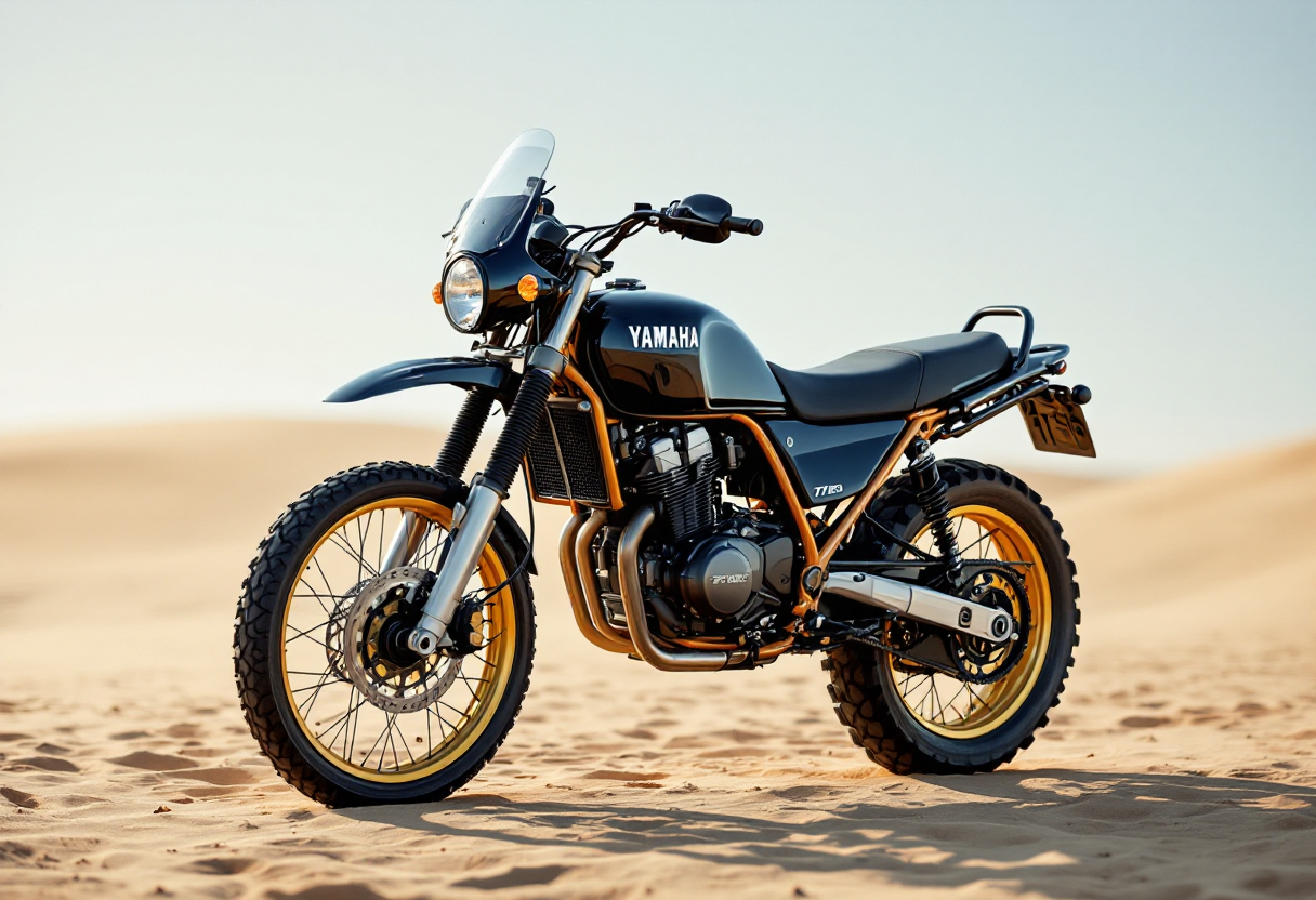Yamaha XTZ750 Super Ténéré in azione su un percorso off-road